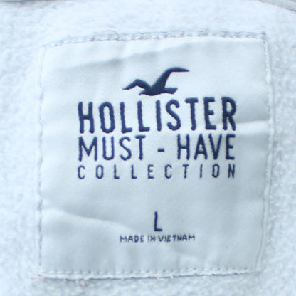 Mens UK Size L Hollister White Pullover Hoodie