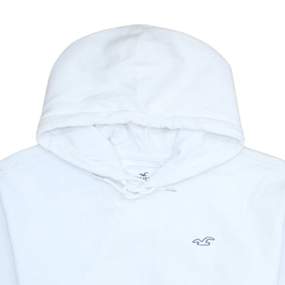 Mens UK Size L Hollister White Pullover Hoodie