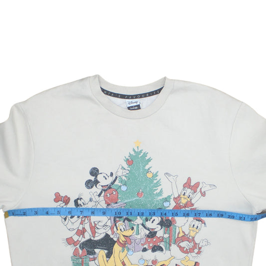 Womens UK Size S Disney at George White Pullover Sweatshirt
