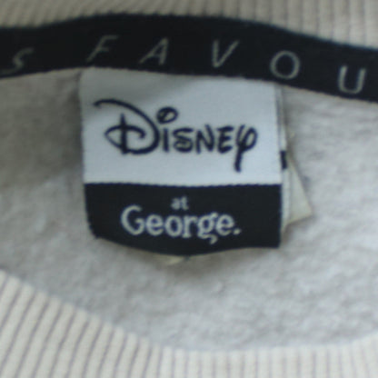 Womens UK Size S Disney at George White Pullover Sweatshirt