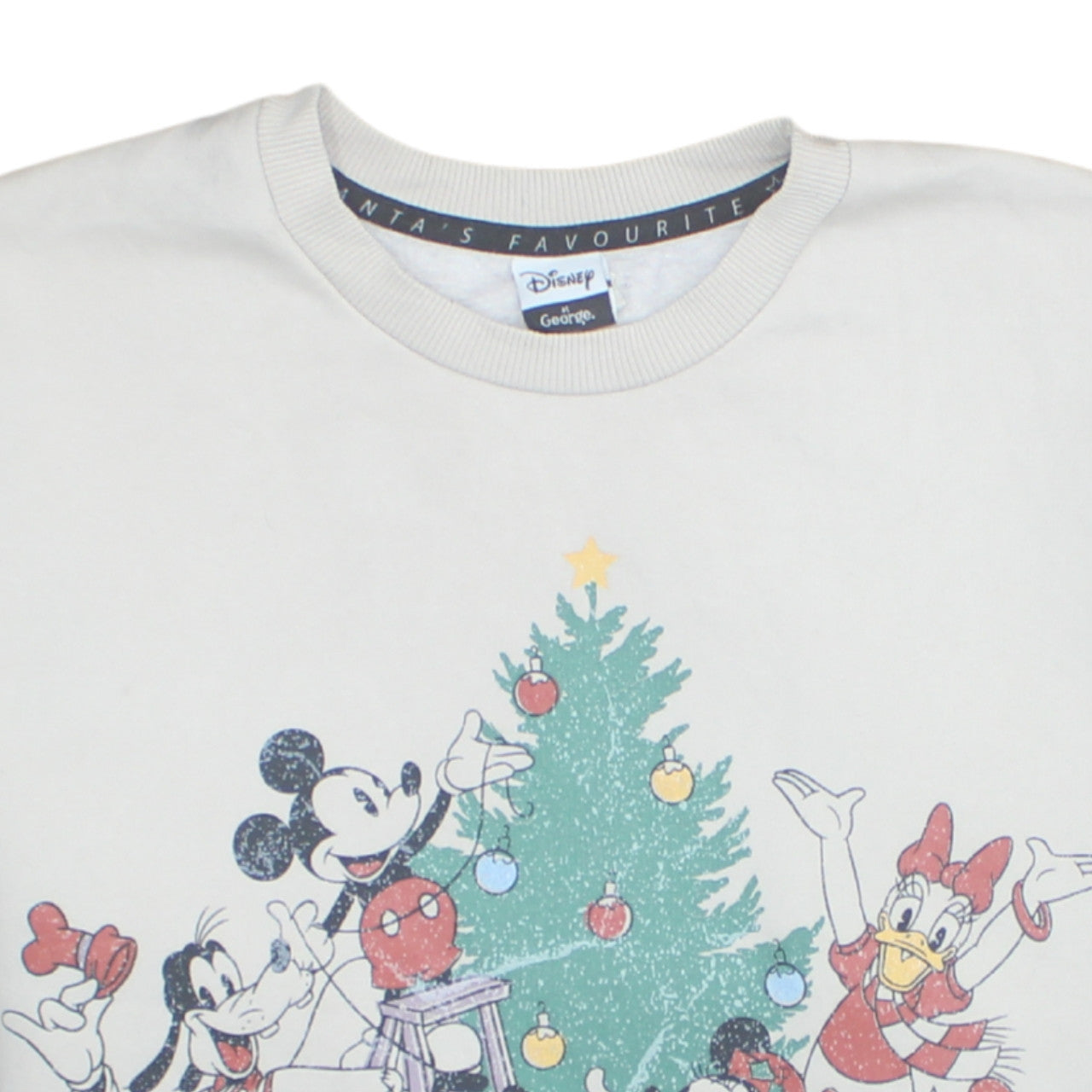 Womens UK Size S Disney at George White Pullover Sweatshirt