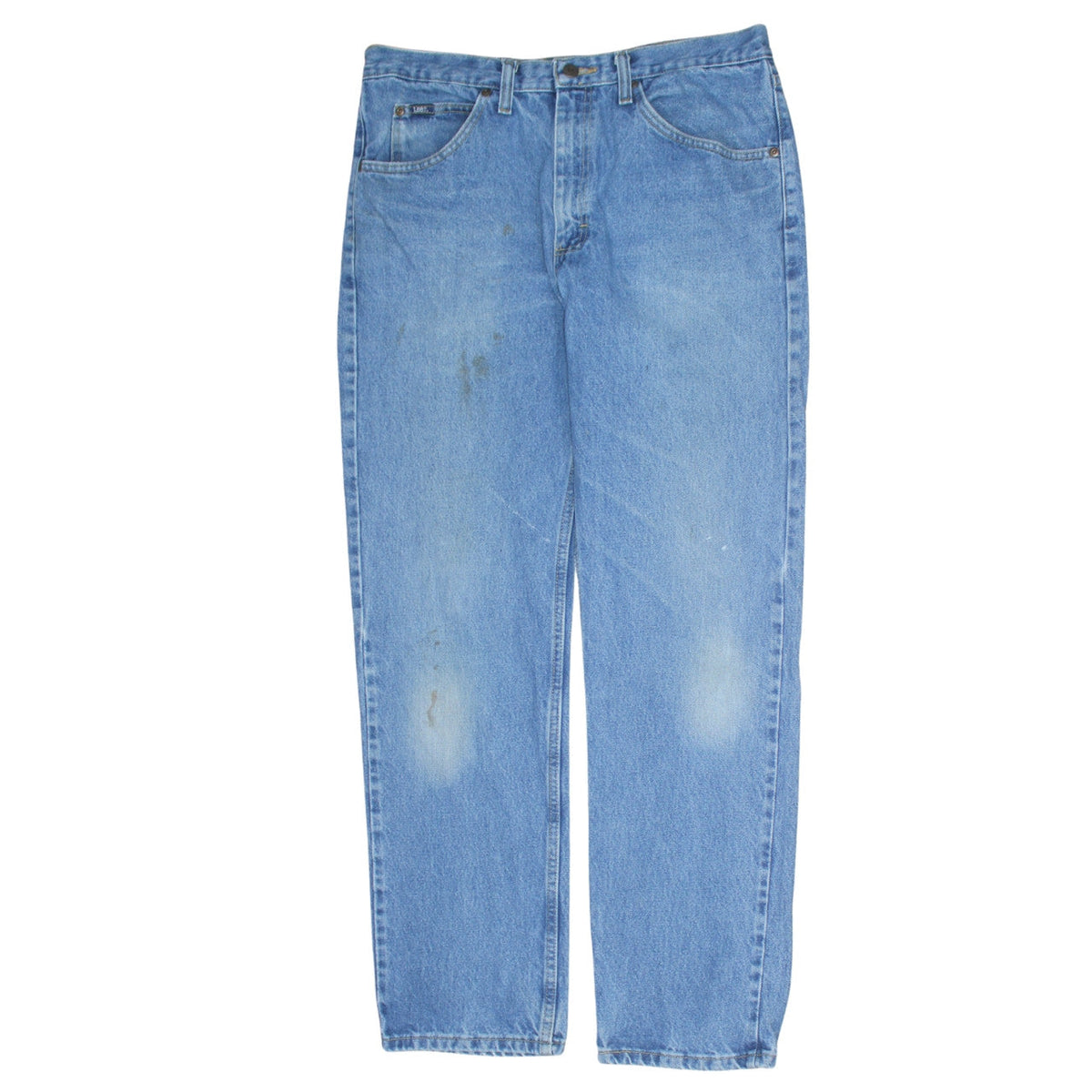 Lee Men's Blue Regular Fit Straight Denim Jeans