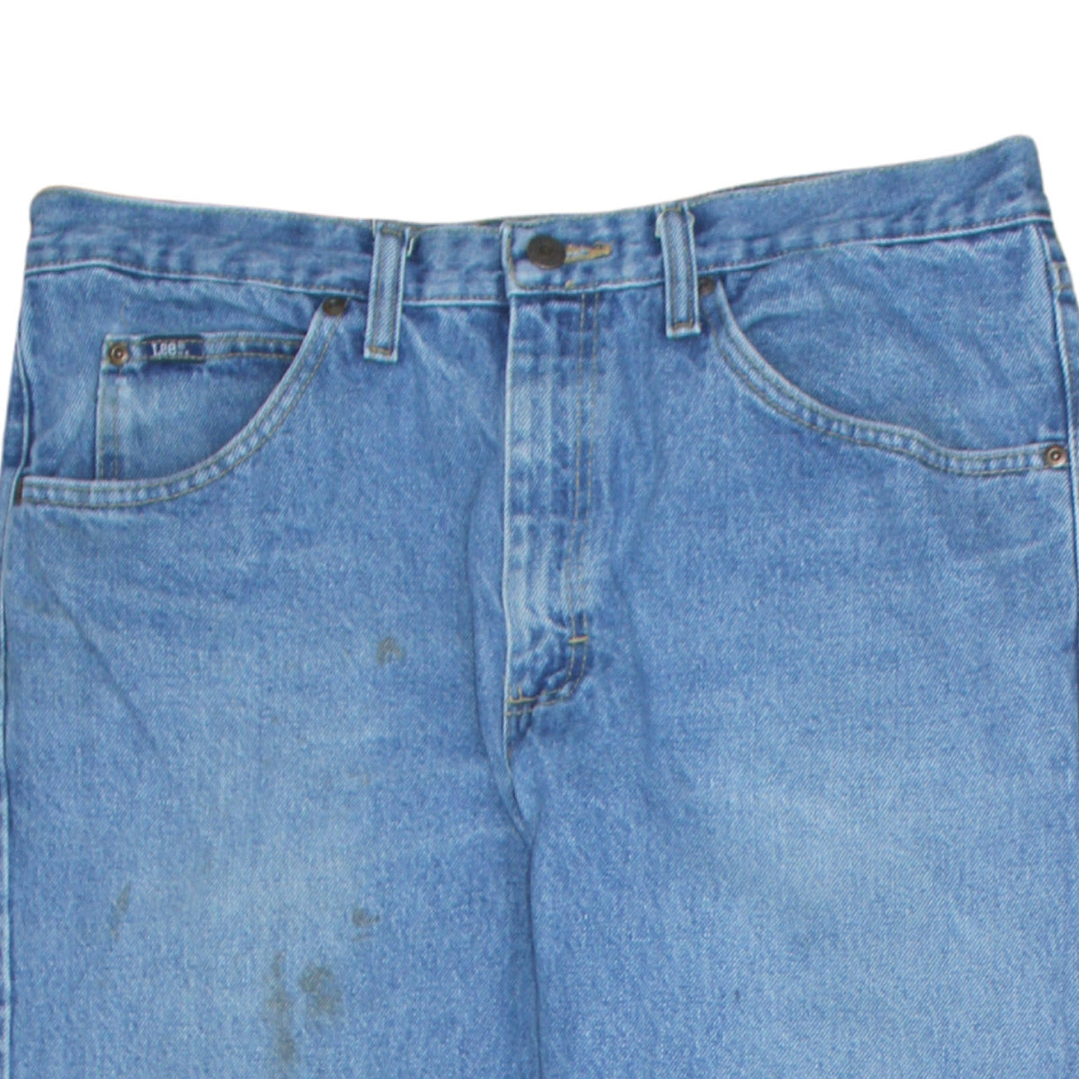 Lee Men's Blue Regular Fit Straight Denim Jeans
