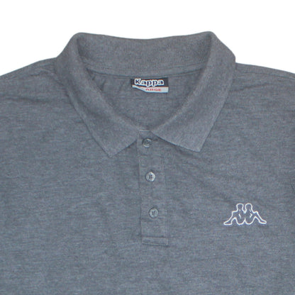 Kappa Mens Grey Polo Shirt XL Regular Fit Short Sleeve