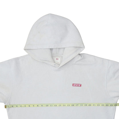 Mens UK Size L Levi's White Pullover Hoodie