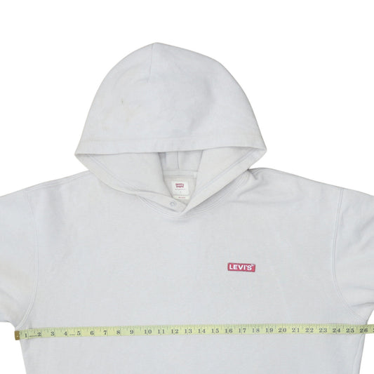 Mens UK Size L Levi's White Pullover Hoodie