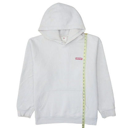 Mens UK Size L Levi's White Pullover Hoodie