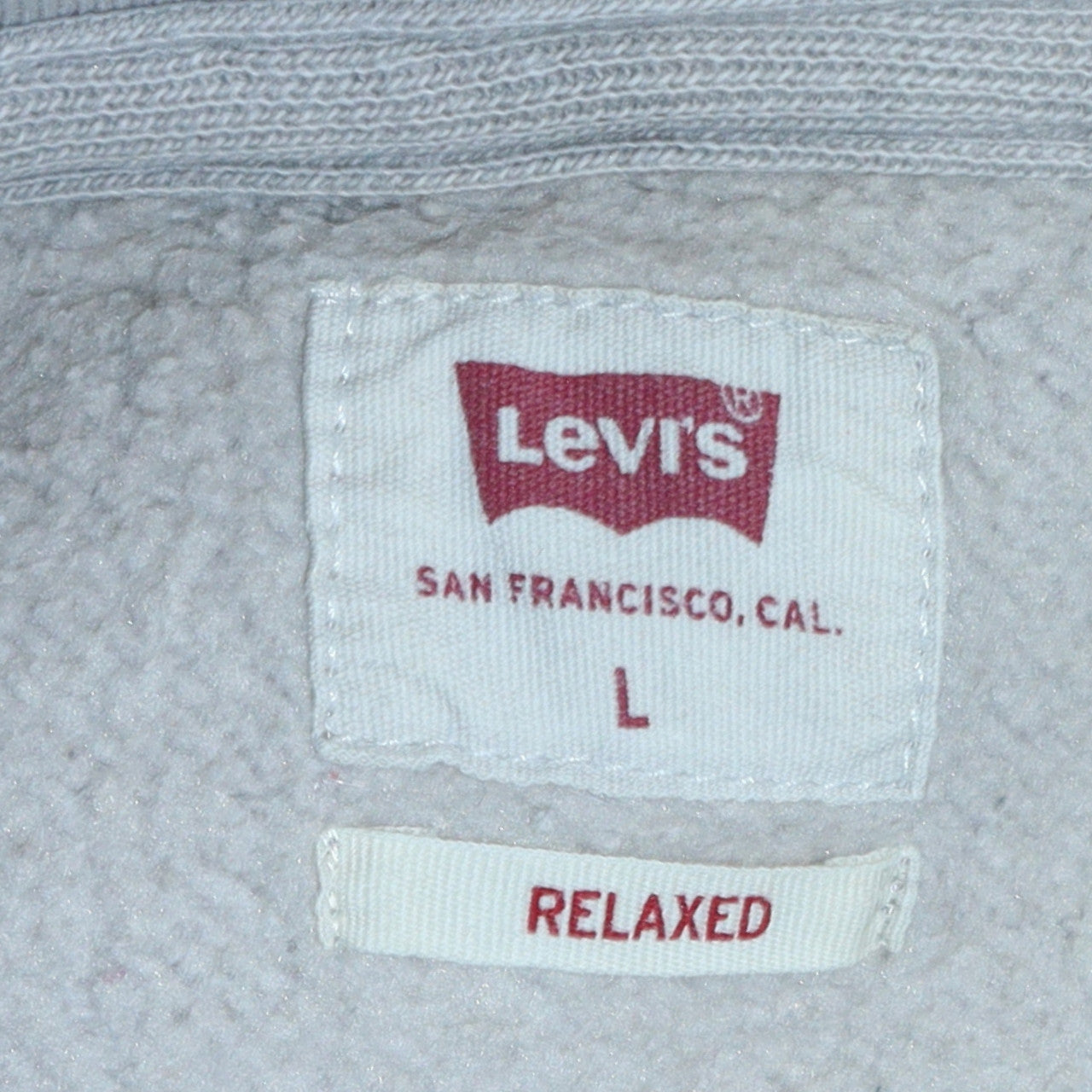 Mens UK Size L Levi's White Pullover Hoodie