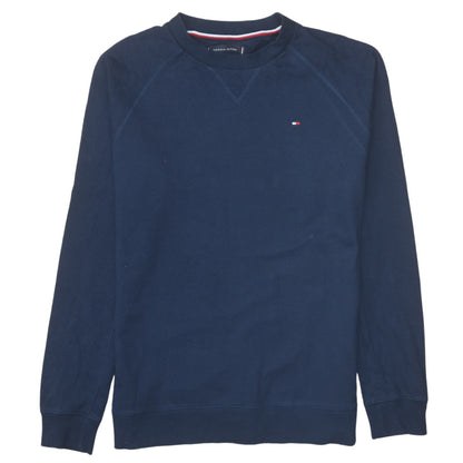 Tommy Hilfiger Men's Blue Cotton Crew Neck Sweatshirt M