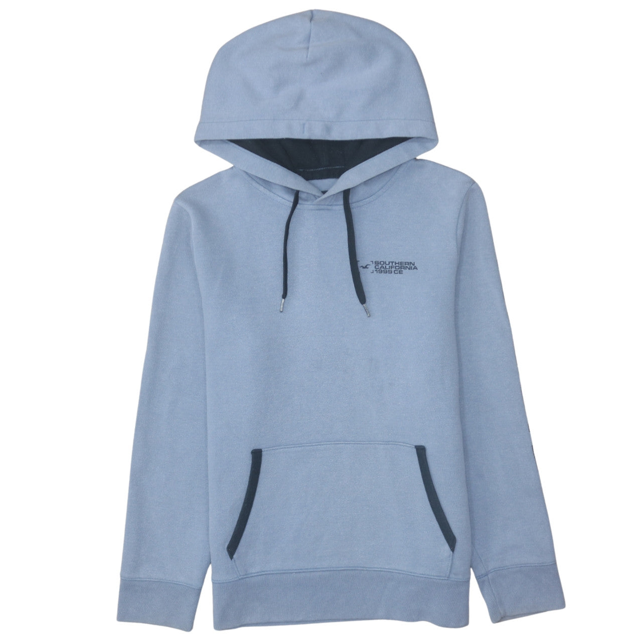Mens UK Size M Hollister Blue Pullover Hoodie