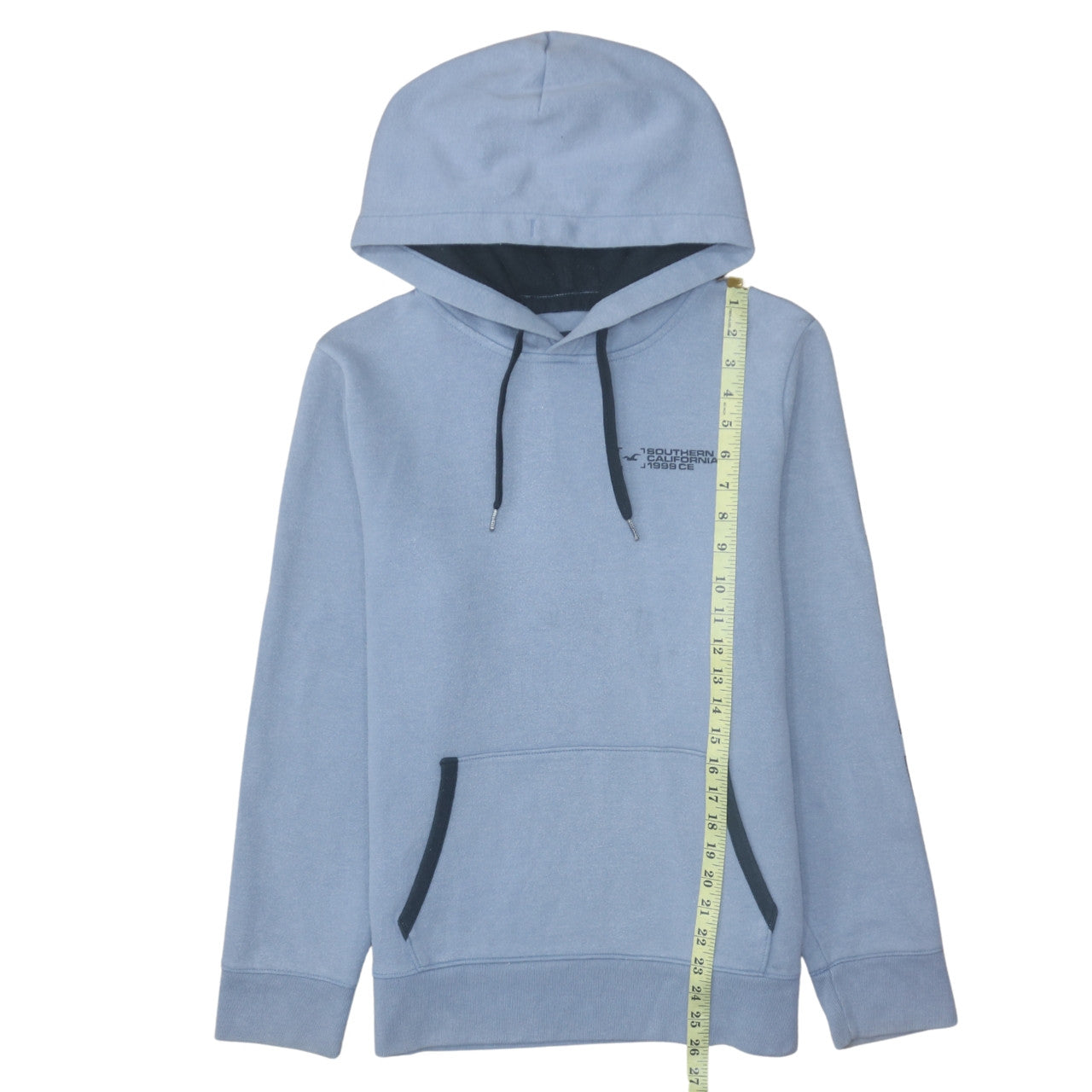 Mens UK Size M Hollister Blue Pullover Hoodie