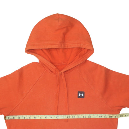 Mens UK Size S Under Armour Orange Pullover Hoodie