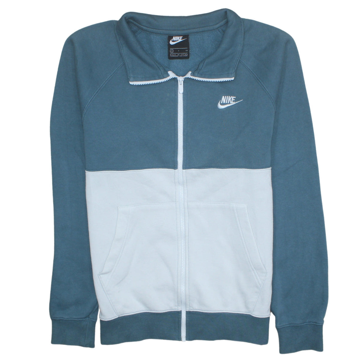 Mens UK Size S Nike Blue Full Zip Sweatshirt