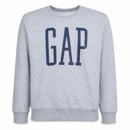 Gap Men's Grey Logo Pullover Sweatshirt L Regular Fit