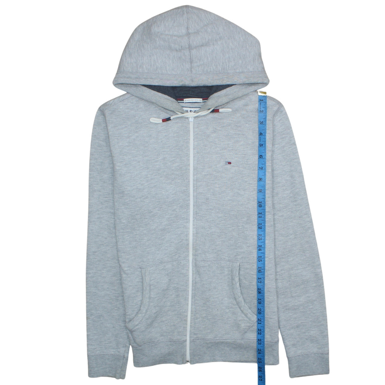 Mens UK Size M Hilfiger Denim Grey Full Zip Hoodie