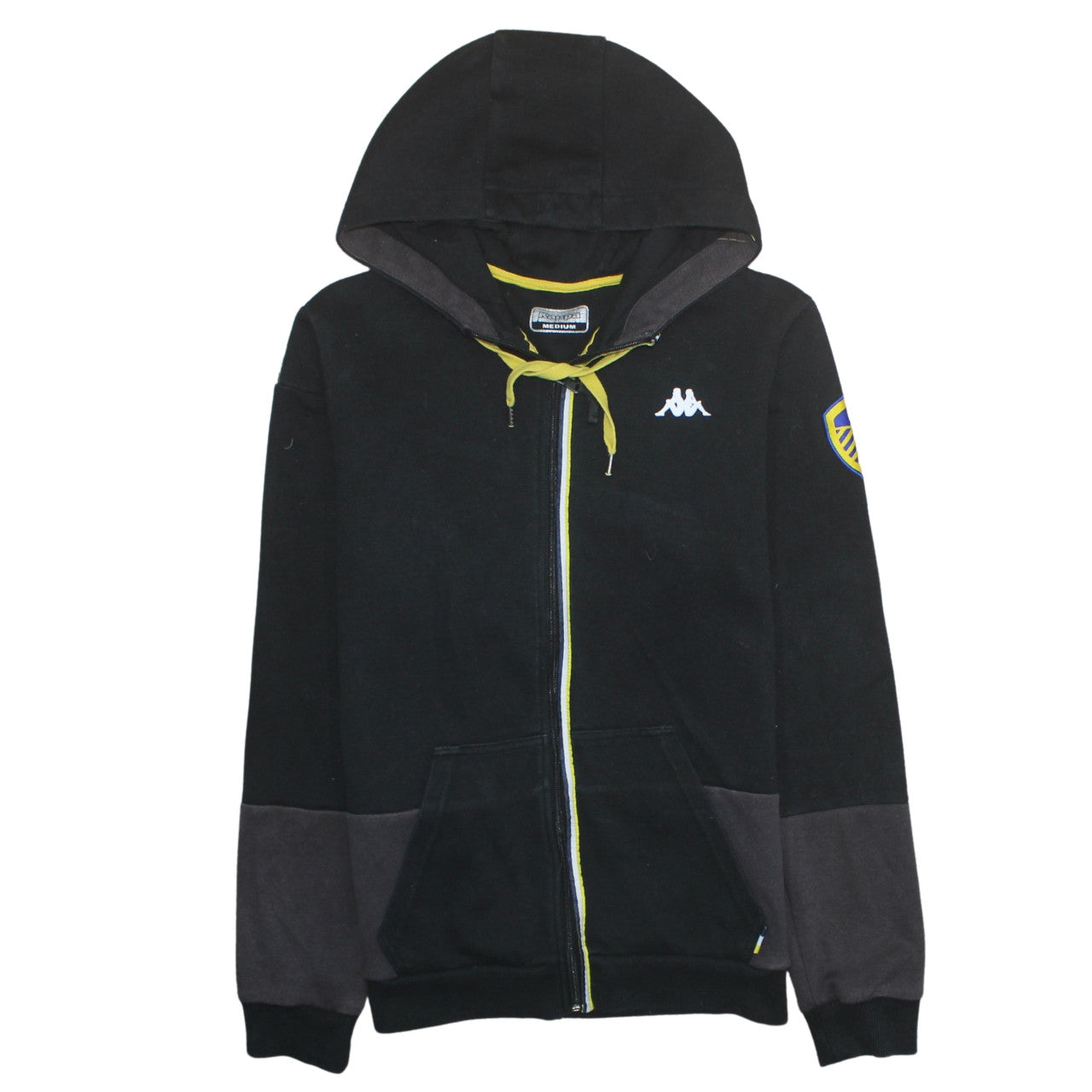 Mens UK Size M Kappa Black Full Zip Hoodie