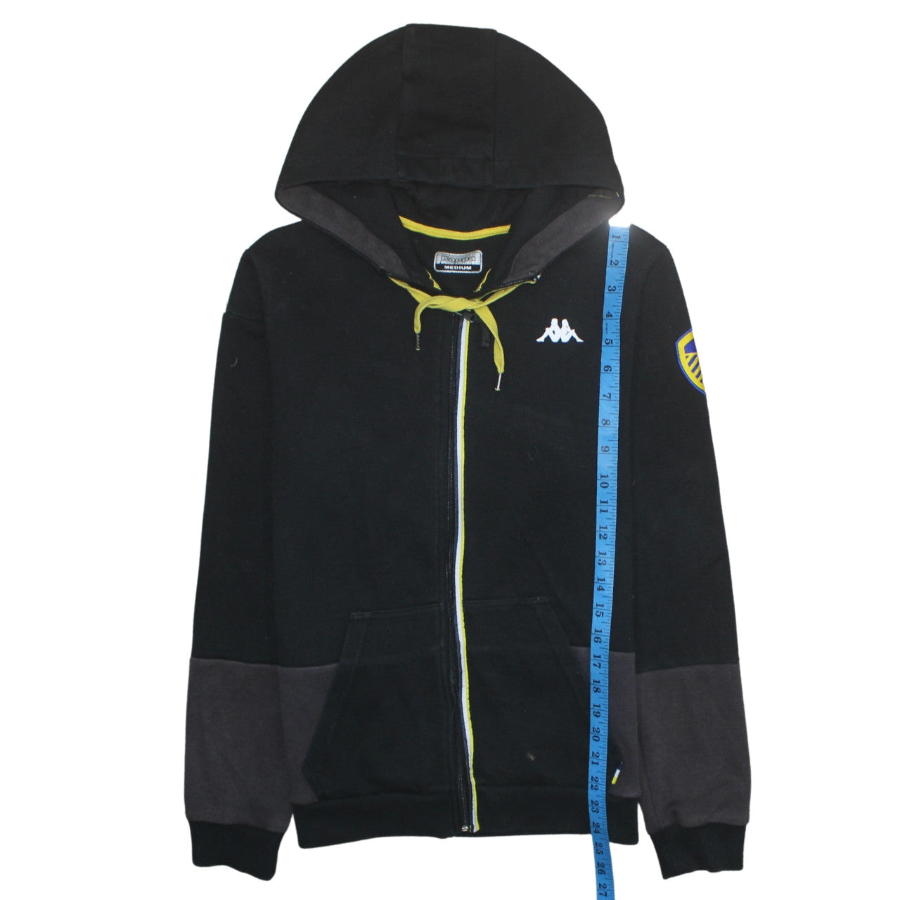 Mens UK Size M Kappa Black Full Zip Hoodie
