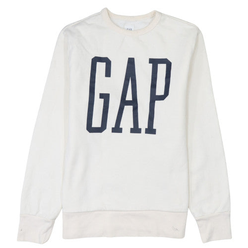 Mens UK Size M GAP White Pullover Sweatshirt