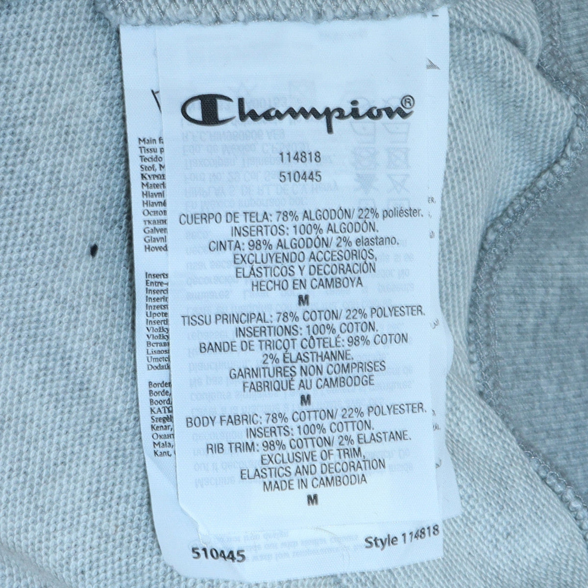 Mens UK Size M Champion Grey Pullover Sweatshirt
