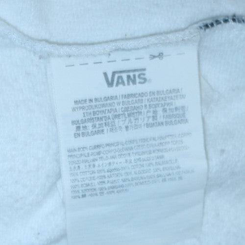 Mens UK Size M Vans White Pullover Hoodie