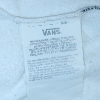 Mens UK Size M Vans White Pullover Hoodie