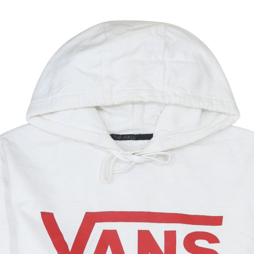 Mens UK Size M Vans White Pullover Hoodie