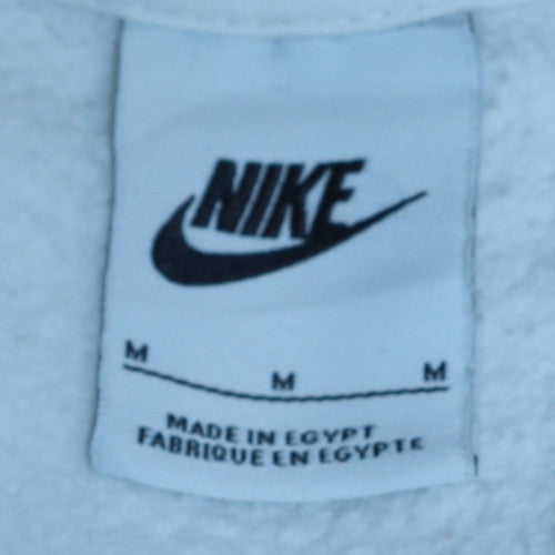 Mens UK Size M Nike White Pullover Hoodie