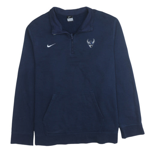 Mens UK Size 3XL Nike Blue 1/2 Zip Sweatshirt
