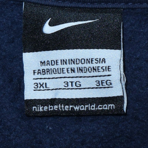 Mens UK Size 3XL Nike Blue 1/2 Zip Sweatshirt