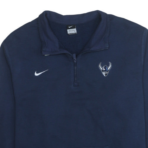 Mens UK Size 3XL Nike Blue 1/2 Zip Sweatshirt