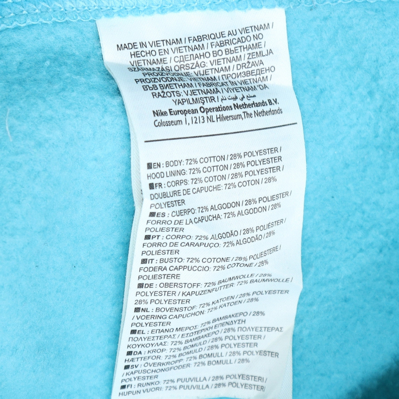Mens UK Size S Nike Blue Pullover Hoodie