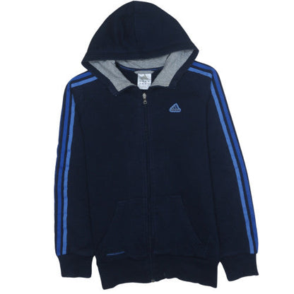 Mens UK Size S Adidas Blue Full Zip Hoodie