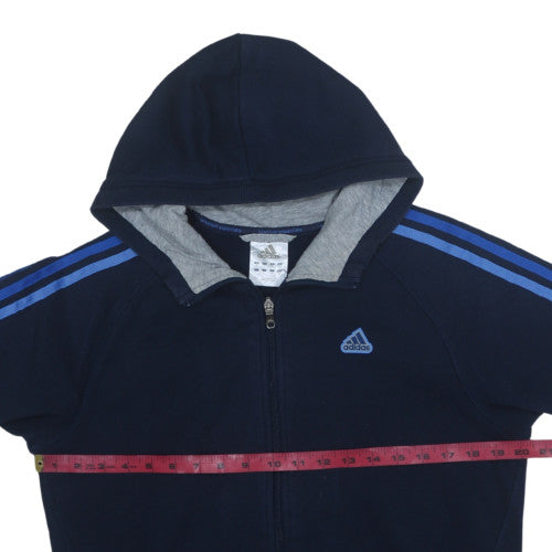 Mens UK Size S Adidas Blue Full Zip Hoodie