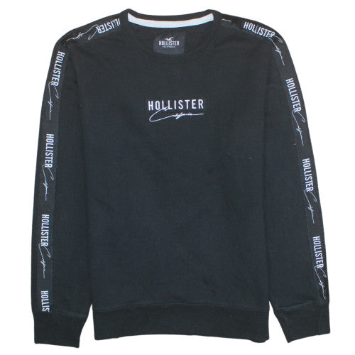 Mens UK Size M Hollister Black Pullover Sweatshirt