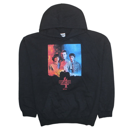 Womens UK Size 24 Stranger Things Black Pullover Hoodie