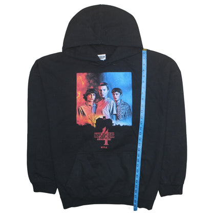 Womens UK Size 24 Stranger Things Black Pullover Hoodie