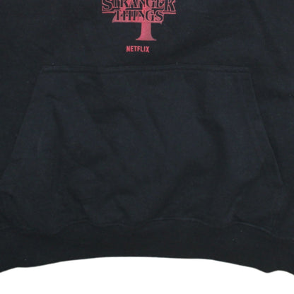 Womens UK Size 24 Stranger Things Black Pullover Hoodie
