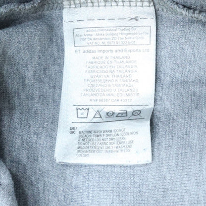 Adidas Mens Grey Track Pants L Regular Fit 3 Stripe Activewear Trousers