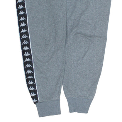 Kappa Men Grey Medium Jogger Sweatpants with Side Stripe