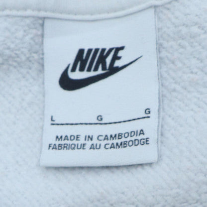 Mens UK Size L Nike White Pullover Hoodie