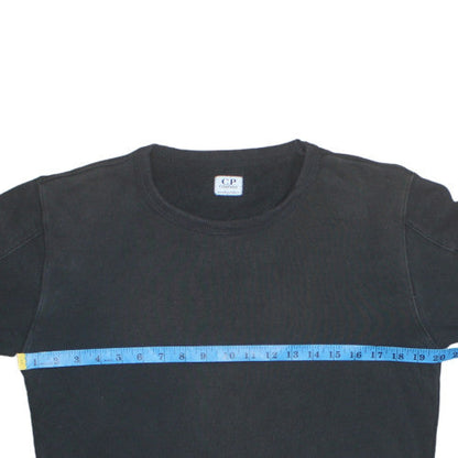 C.P. Company Womens Black Cotton Crew Neck Long Sleeve Top Size 14