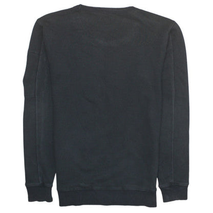 C.P. Company Womens Black Cotton Crew Neck Long Sleeve Top Size 14