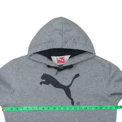 Mens UK Size M Puma Grey Pullover Hoodie