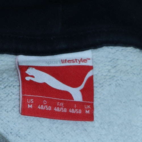 Mens UK Size M Puma Grey Pullover Hoodie