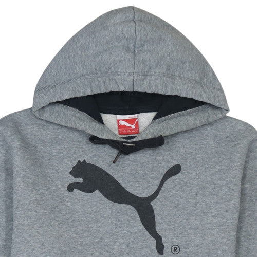 Mens UK Size M Puma Grey Pullover Hoodie