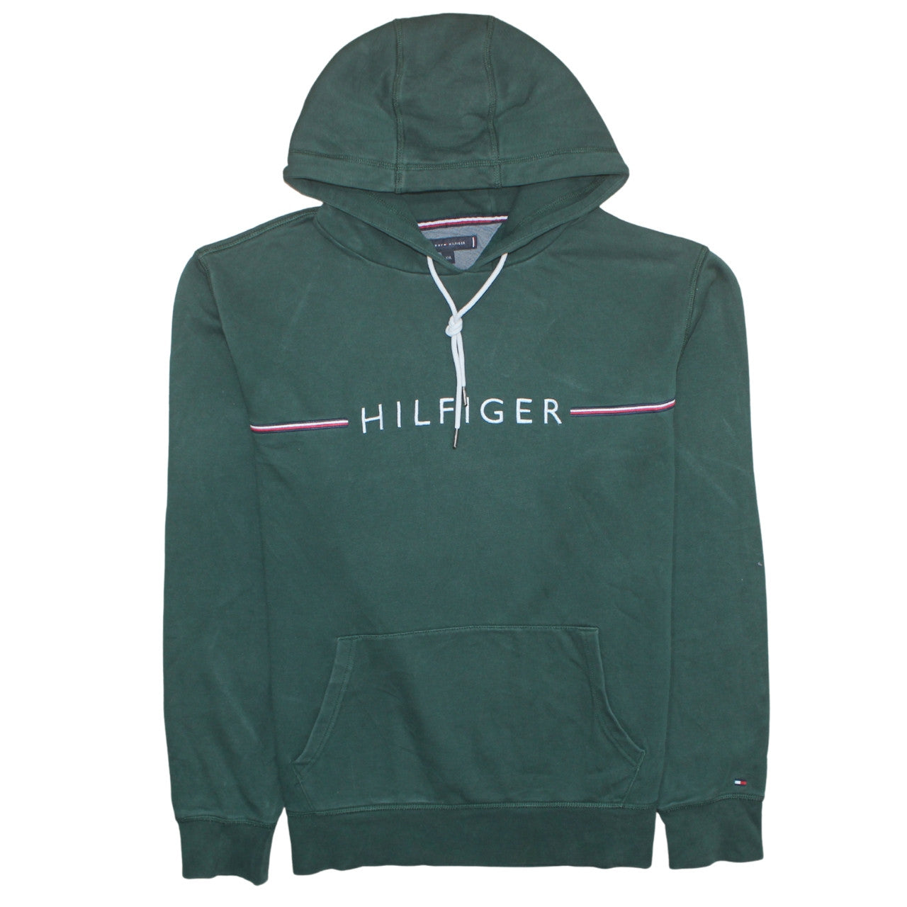 Mens UK Size 2XL Tommy Hilfiger Green Pullover Hoodie