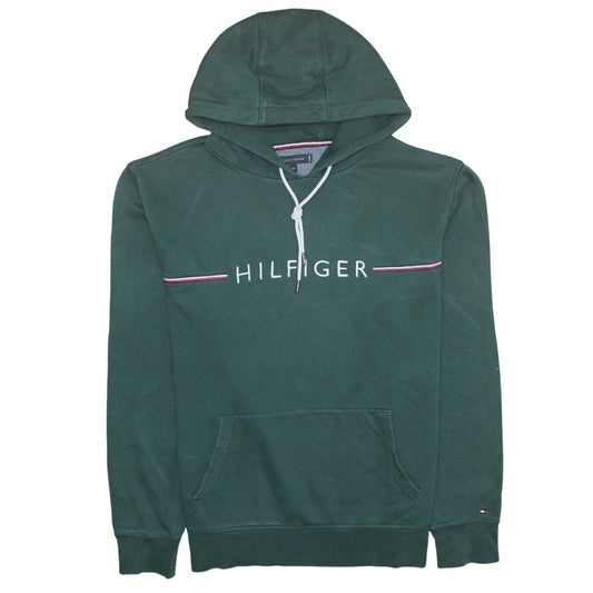 Mens UK Size 2XL Tommy Hilfiger Green Pullover Hoodie