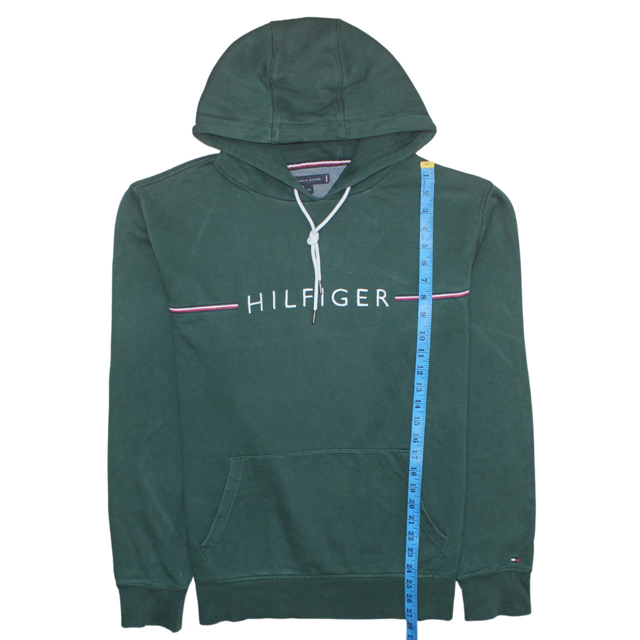 Mens UK Size 2XL Tommy Hilfiger Green Pullover Hoodie