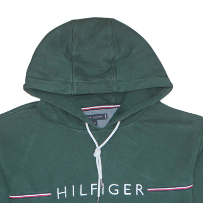 Mens UK Size 2XL Tommy Hilfiger Green Pullover Hoodie