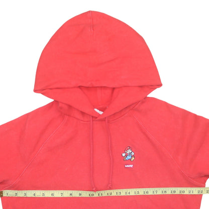 Mens UK Size S Levi's Red Pullover Hoodie
